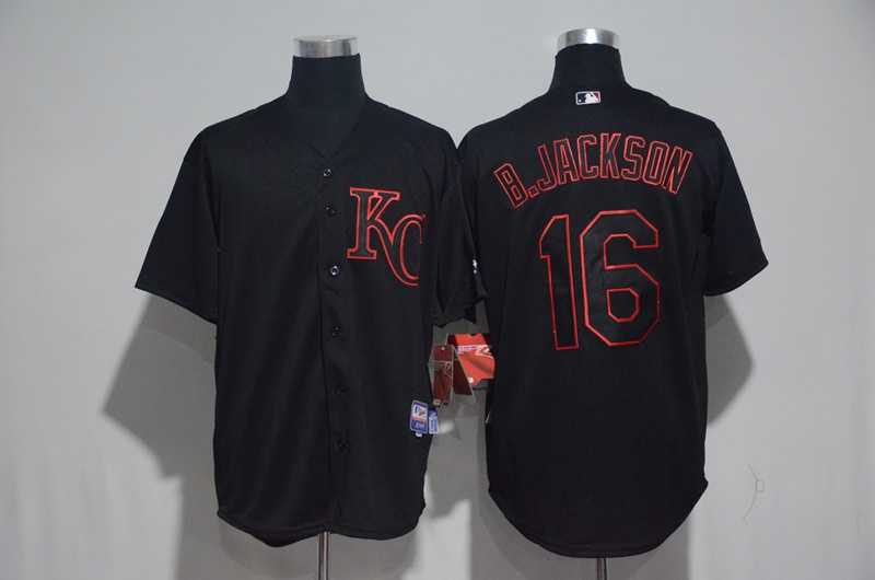 Kansas City Royals #16 Bo Jackson Black Fashion Cool Base Stitched Jersey,We sell and wholesale Kansas City Royals #16 Bo Jackson Black Fashion Cool Base Stitched Jersey on line form chian!